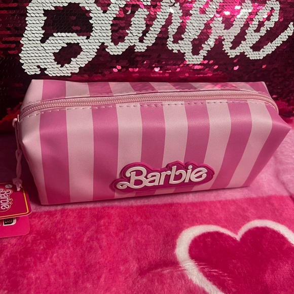 Barbie pink striped bag NWT - Picture 1 of 8